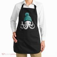 Cephalopod Octopus Lover Chilling In A Cap Novelty Apron thumb 2