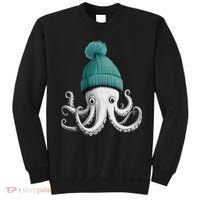Cephalopod Octopus Lover Chilling In A Cap Novelty Sweatshirt thumb 0