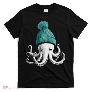 Cephalopod Octopus Lover Chilling In A Cap Novelty T-Shirt