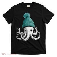 Cephalopod Octopus Lover Chilling In A Cap Novelty T-Shirt thumb 0