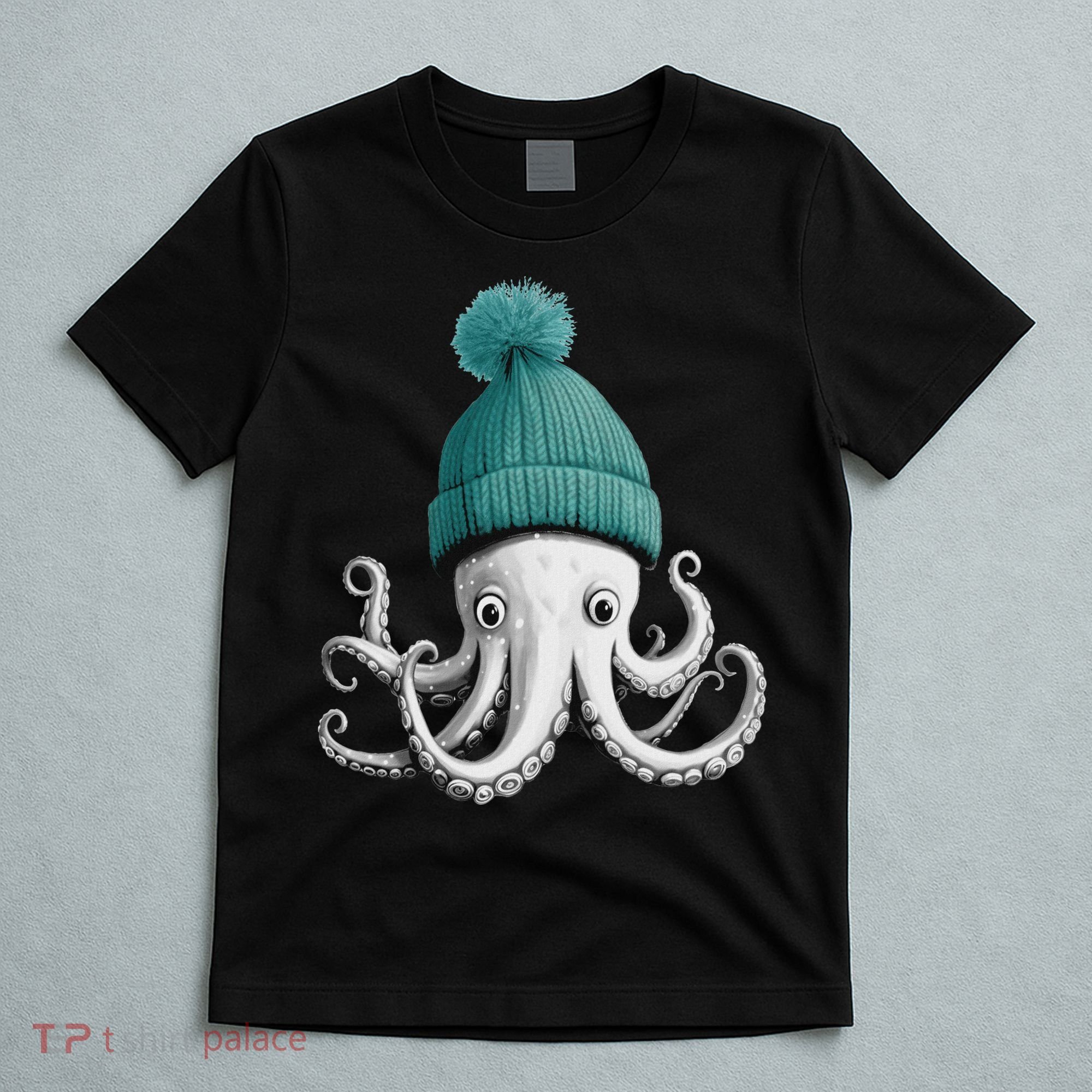 Cephalopod Octopus Lover Chilling In A Cap Novelty T-Shirt