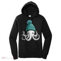Cephalopod Octopus Lover Chilling In A Cap Novelty Women's Hoodie thumb 0