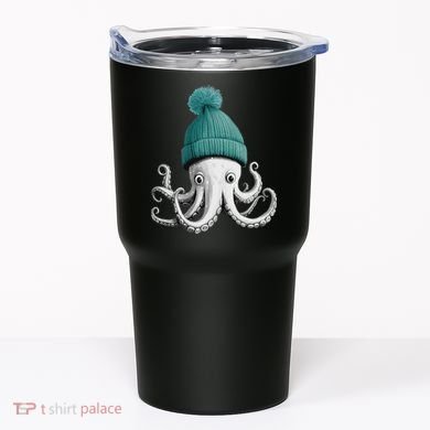 Cephalopod Octopus Lover Chilling In A Cap Novelty Tumbler