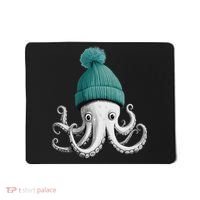 Cephalopod Octopus Lover Chilling In A Cap Novelty Mousepad thumb 0