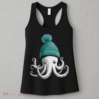 Cephalopod Octopus Lover Chilling In A Cap Novelty Women's Tank Top thumb 3