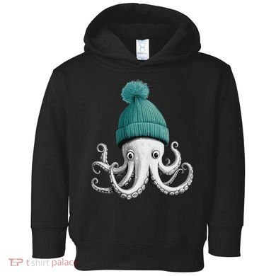 Cephalopod Octopus Lover Chilling In A Cap Novelty Toddler Hoodie