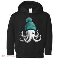 Cephalopod Octopus Lover Chilling In A Cap Novelty Toddler Hoodie thumb 0