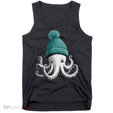 Cephalopod Octopus Lover Chilling In A Cap Novelty Tank Top