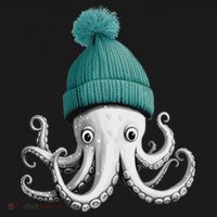 Cephalopod Octopus Lover Chilling In A Cap Novelty Visor thumb 3