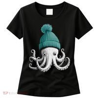 Cephalopod Octopus Lover Chilling In A Cap Novelty Women's T-Shirt thumb 0