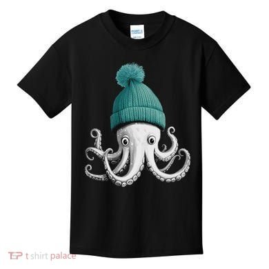 Cephalopod Octopus Lover Chilling In A Cap Novelty Kids T-Shirt