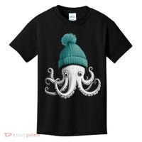 Cephalopod Octopus Lover Chilling In A Cap Novelty Kids T-Shirt thumb 0