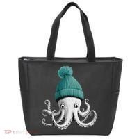 Cephalopod Octopus Lover Chilling In A Cap Novelty Tote Bag thumb 0