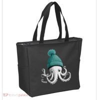 Cephalopod Octopus Lover Chilling In A Cap Novelty Tote Bag thumb 2