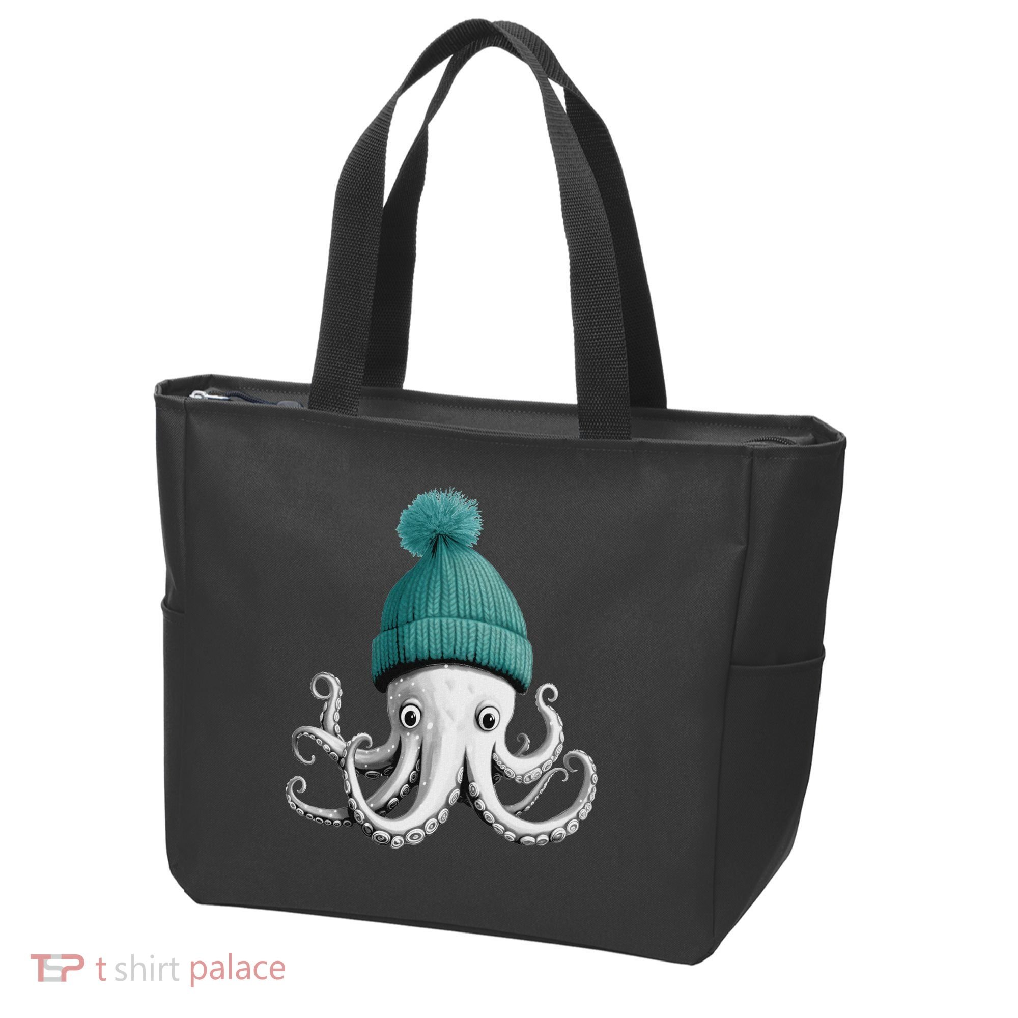 Cephalopod Octopus Lover Chilling In A Cap Novelty Tote Bag