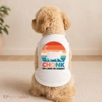 Chonk Oh Lawd He Comin Funny Fat Cat Doggie Tank thumb 2