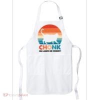 Chonk Oh Lawd He Comin Funny Fat Cat Apron thumb 0