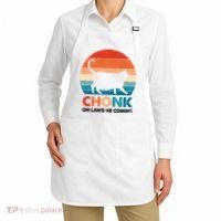 Chonk Oh Lawd He Comin Funny Fat Cat Apron thumb 2