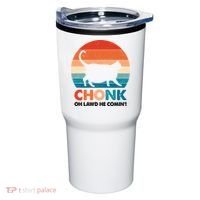 Chonk Oh Lawd He Comin Funny Fat Cat Tumbler thumb 0