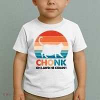 Chonk Oh Lawd He Comin Funny Fat Cat Toddler T-Shirt thumb 2