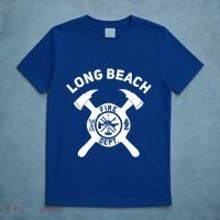 City Of Long Beach Fire Departt California Firefighter Gift T-Shirt thumb 5