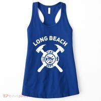 City Of Long Beach Fire Departt California Firefighter Gift Women's Tank Top thumb 0