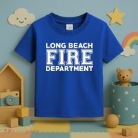 City Of Long Beach Fire Rescue California Fire Duty Gift Toddler T-Shirt thumb 3