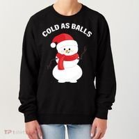 Cold As Balls Winter Snowman Women's Sweatshirt thumb 0