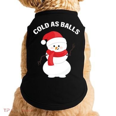 Cold As Balls Winter Snowman Doggie Tank