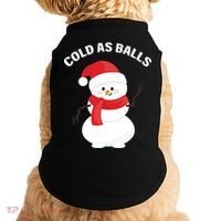 Cold As Balls Winter Snowman Doggie Tank thumb 0