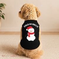 Cold As Balls Winter Snowman Doggie Tank thumb 2