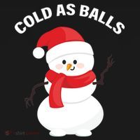 Cold As Balls Winter Snowman Doggie Tank thumb 4