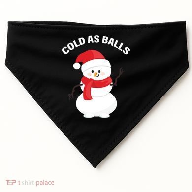 Cold As Balls Winter Snowman USA-Made Doggie Bandana