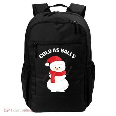 Cold As Balls Winter Snowman Backpack