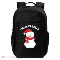 Cold As Balls Winter Snowman Backpack thumb 0