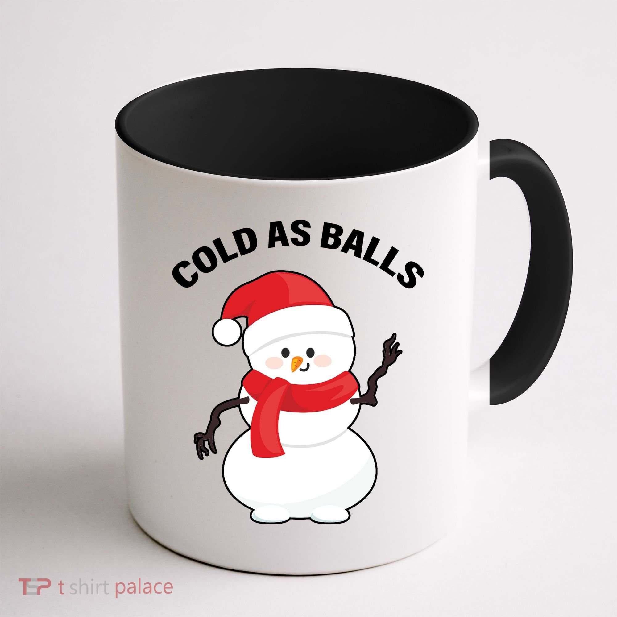 Cold As Balls Winter Snowman Coffee Mug