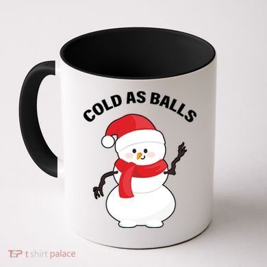 Cold As Balls Winter Snowman Coffee Mug