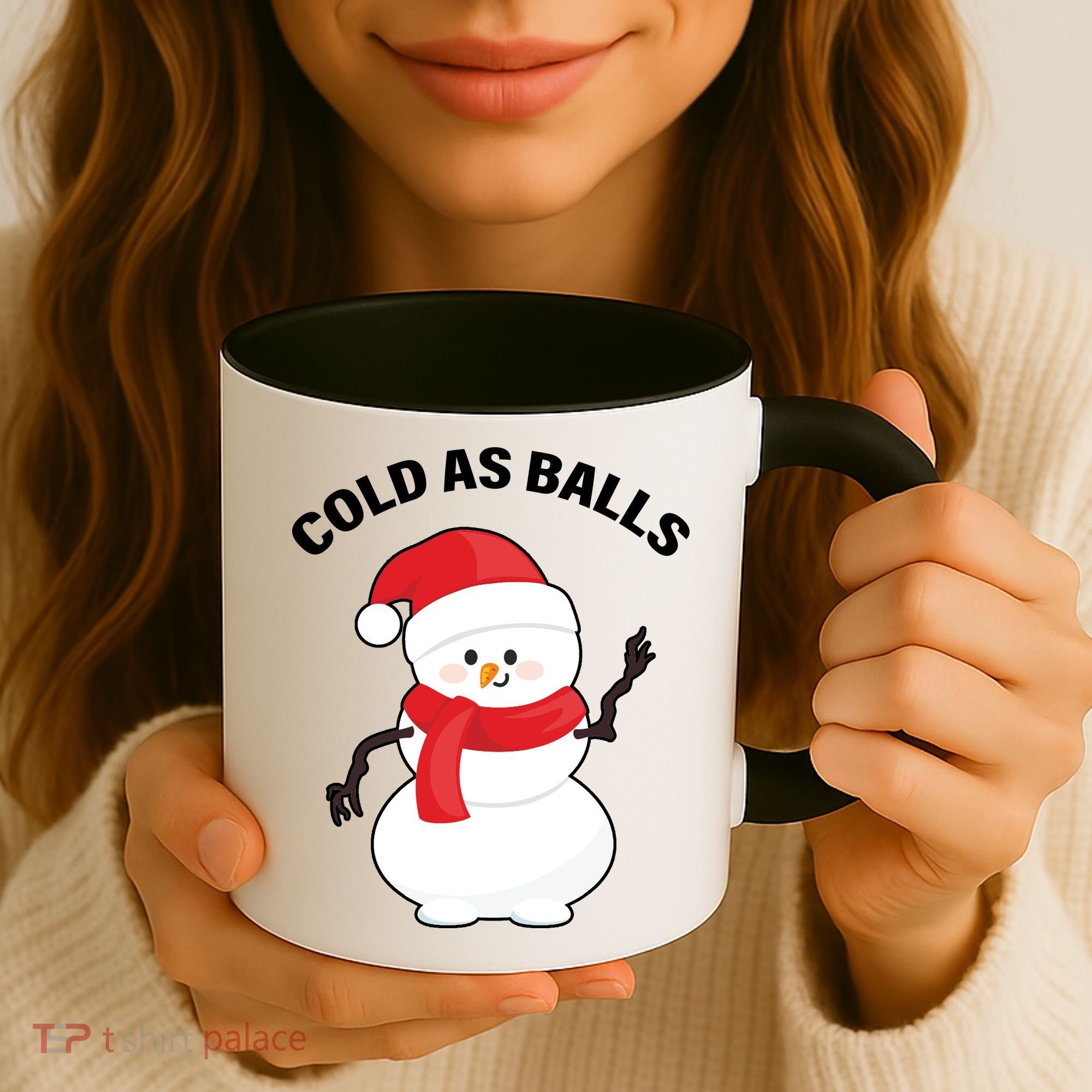 Cold As Balls Winter Snowman Coffee Mug