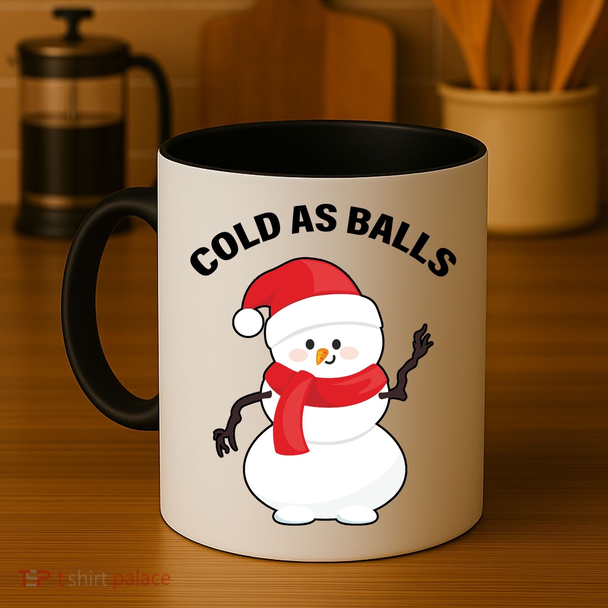 Cold As Balls Winter Snowman Coffee Mug