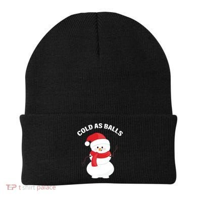 Cold As Balls Winter Snowman Beanie