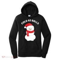 Cold As Balls Winter Snowman Women's Hoodie thumb 0