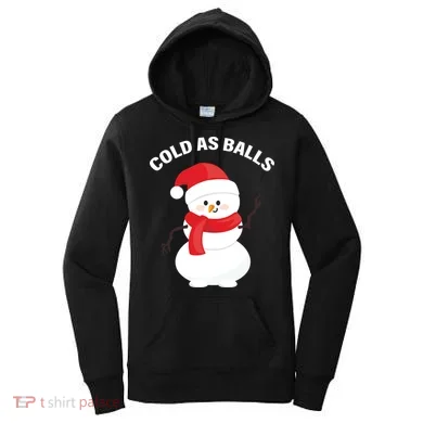 Cold As Balls Winter Snowman Women's Hoodie