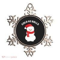 Cold As Balls Winter Snowman Ornament thumb 0