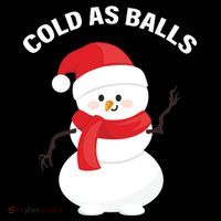 Cold As Balls Winter Snowman Ornament thumb 1