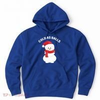 Cold As Balls Winter Snowman Hoodie thumb 0