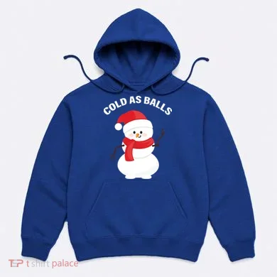 Cold As Balls Winter Snowman Hoodie