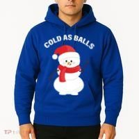 Cold As Balls Winter Snowman Hoodie thumb 2