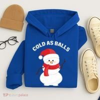 Cold As Balls Winter Snowman Hoodie thumb 4