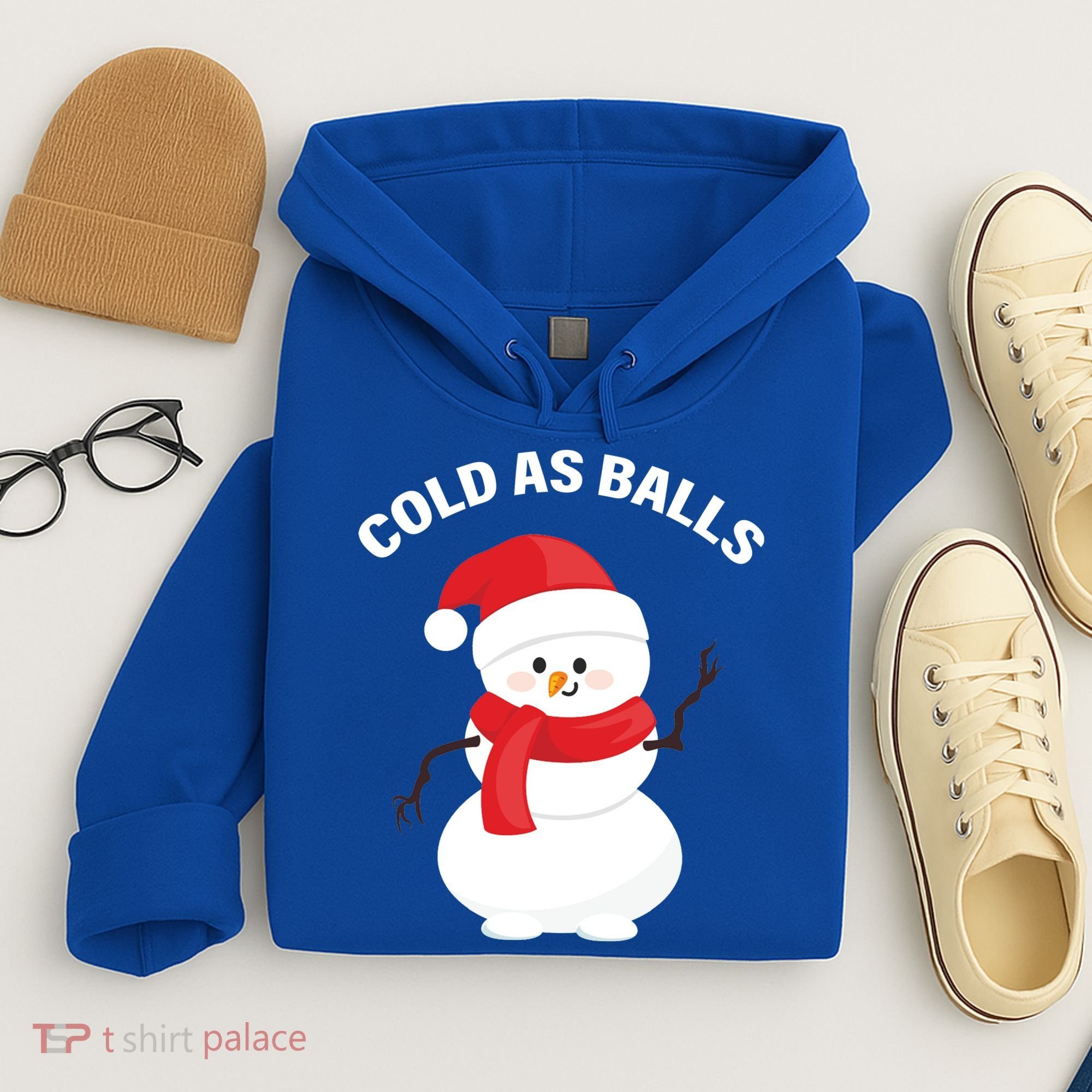 Cold As Balls Winter Snowman Hoodie