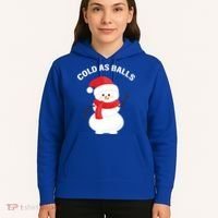 Cold As Balls Winter Snowman Hoodie thumb 5